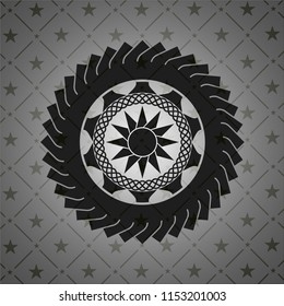 sun icon inside dark badge or emblem