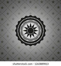 sun icon inside dark badge sun icon inside dark badge
