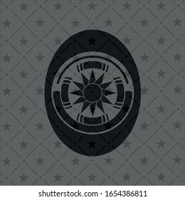 sun icon inside dark badge