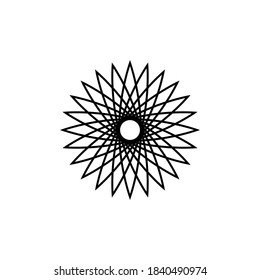 Sun icon. Interlacing patterns sign