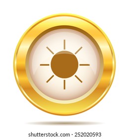 Sun icon. Internet button on white background. EPS10 vector. 