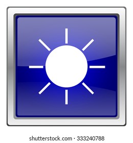 Sun icon. Internet button on white background. EPS10 vector.
