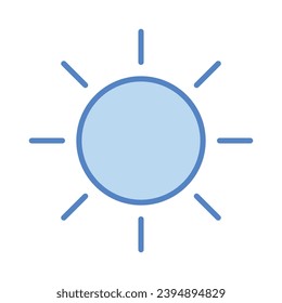 Sun icon isolate white background vector stock illustration