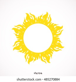 Sun Icon Isolated Background