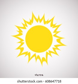 Sun Icon Isolated Background