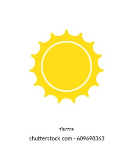 Sun Icon Isolated Background