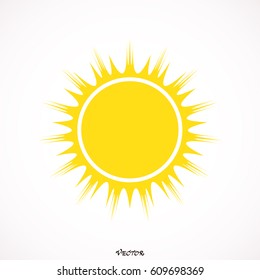 Sun Icon Isolated Background