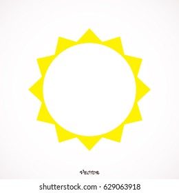 Sun Icon Isolated Background