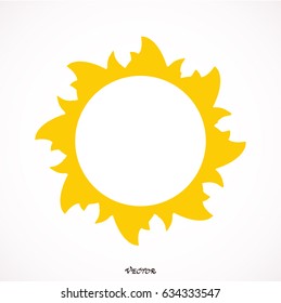 Sun Icon Isolated Background