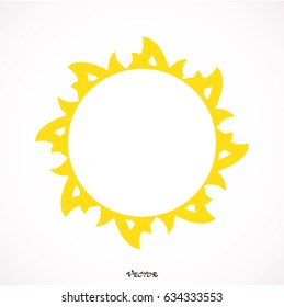 Sun Icon Isolated Background