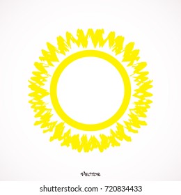 Sun Icon Isolated Background