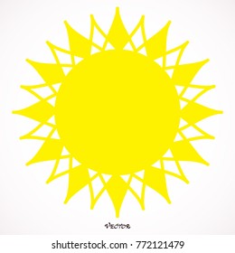 Sun Icon Isolated Background art