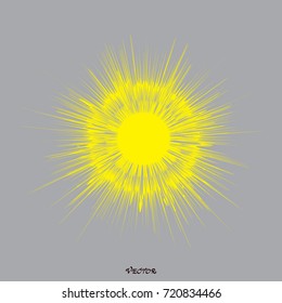 Sun Icon Isolated Background star