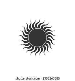 Sun icon isolated. Flat design. Vector Illustration