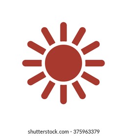   sun   icon,  isolated. Flat  design.