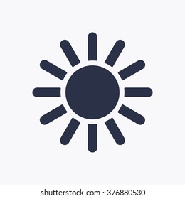   sun  icon,  isolated. Flat  design.