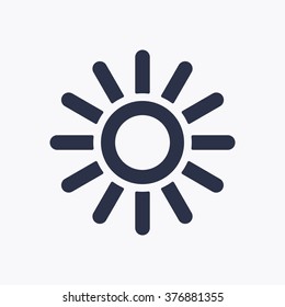   sun   icon,  isolated. Flat  design.