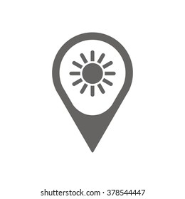   sun   icon,  isolated. Flat  design.