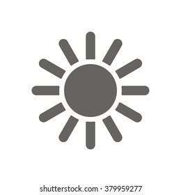   sun  icon,  isolated. Flat  design.