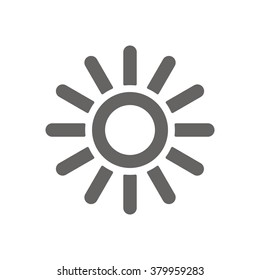   sun   icon,  isolated. Flat  design.