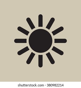 sun  icon,  isolated. Flat  design.