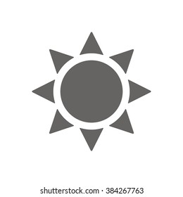 Sun  icon,  isolated. Flat  design.