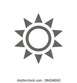   Sun  icon,  isolated. Flat  design.