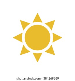 Sun  icon,  isolated. Flat  design.