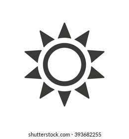 Sun  icon,  isolated. Flat  design.