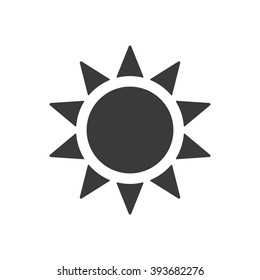 Sun I icon,  isolated. Flat  design.