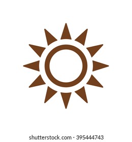   Sun   icon,  isolated. Flat  design.