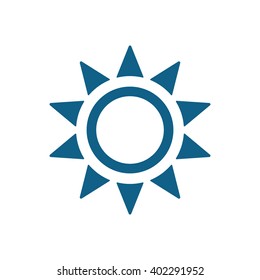 Sun  icon,  isolated. Flat  design.