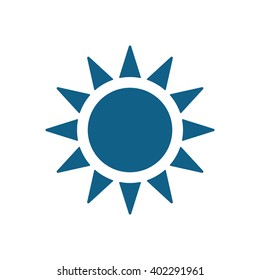 Sun  icon,  isolated. Flat  design.