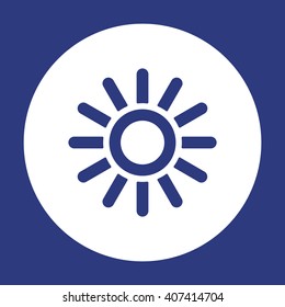 Sun  icon,  isolated. Flat  design.