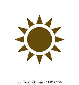 Sun  icon,  isolated. Flat  design.