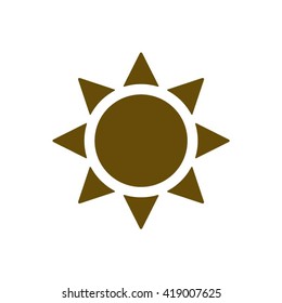 Sun  icon,  isolated. Flat  design.