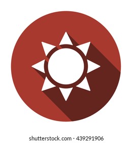 Sun  icon,  isolated. Flat  design.
