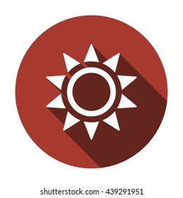Sun    icon,  isolated. Flat  design.