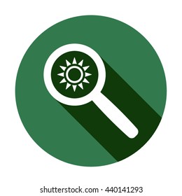 Sun   icon,  isolated. Flat  design.