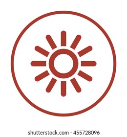 Sun    icon,  isolated. Flat  design.