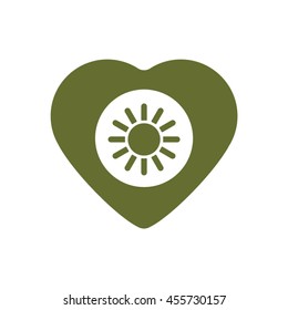 Sun    icon,  isolated. Flat  design.