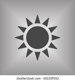 Sun   icon,  isolated. Flat  design.