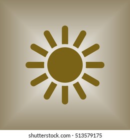   Sun  icon, isolated. Flat  design. 