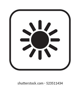   Sun   icon, isolated. Flat  design. 