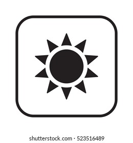   Sun   icon, isolated. Flat  design. 