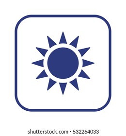   Sun   icon, isolated. Flat  design. 