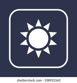   Sun   icon, isolated. Flat  design. 