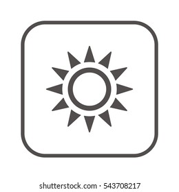   Sun   icon, isolated. Flat  design. 