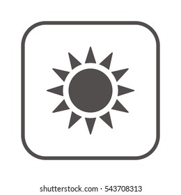   Sun   icon, isolated. Flat  design. 