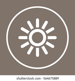   Sun   icon, isolated. Flat  design. 